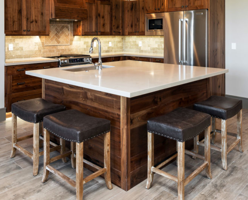 Kitchen island with bar seating