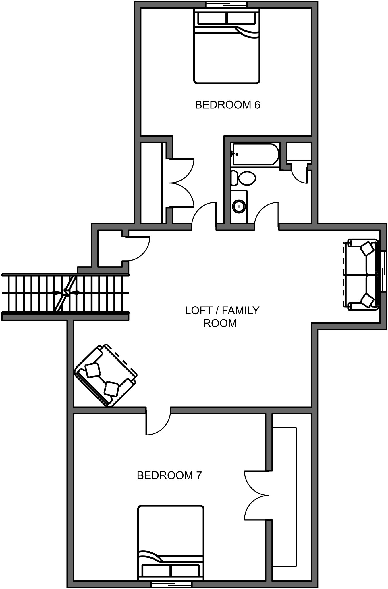 New home floor plan Canyon bonus level option 2 by Braemar Construction