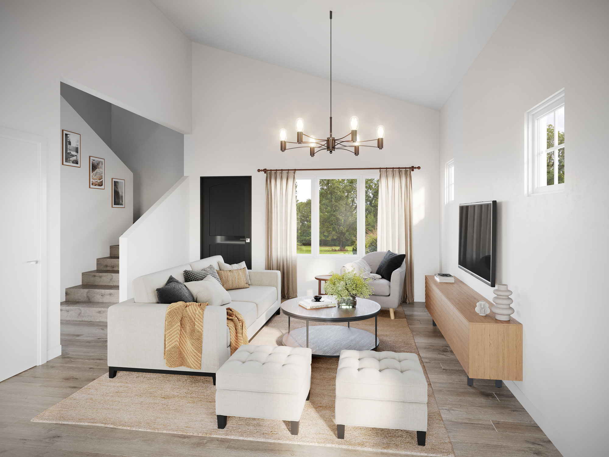 Frontier Village Winnemucca new townhomes interior living room by Braemar Construction