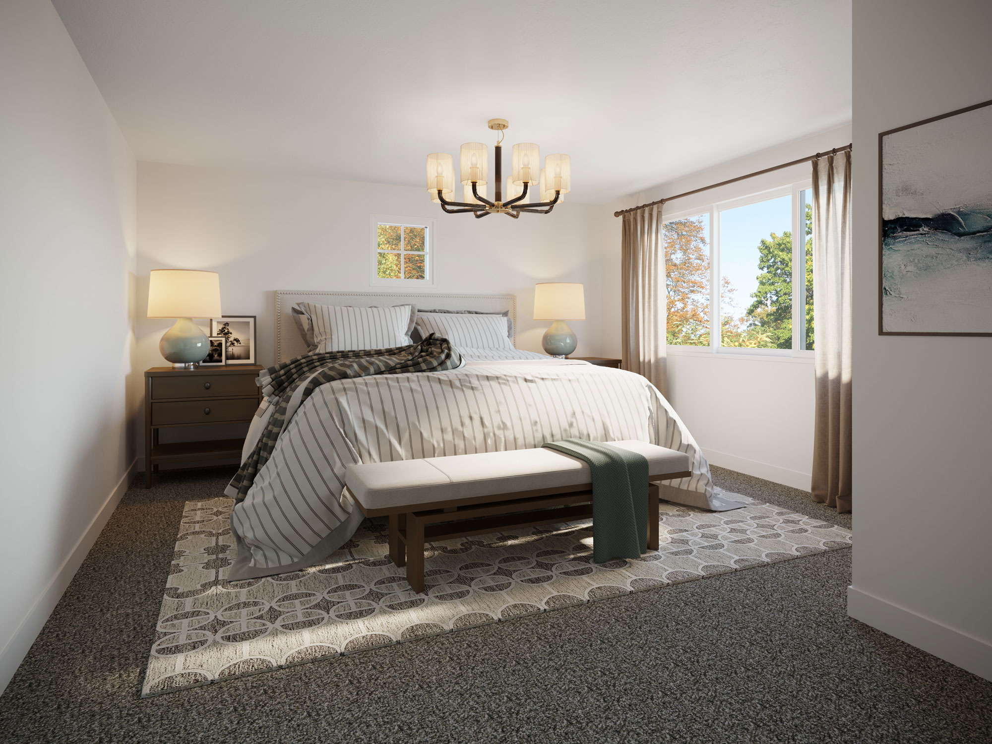 Frontier Village Winnemucca new townhomes interior bed room by Braemar Construction