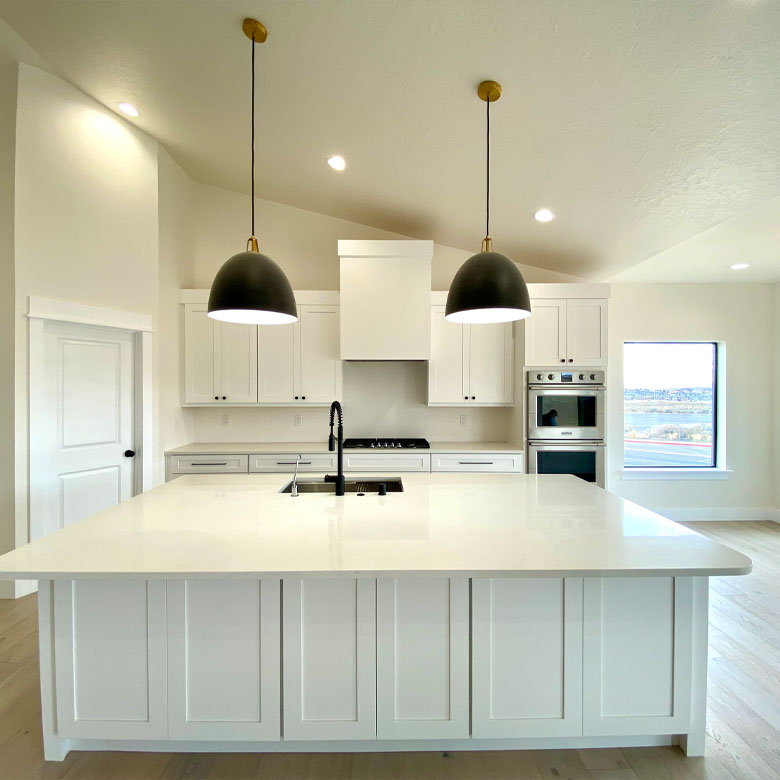 New home construction modern custom kitchen by Braemar Construction