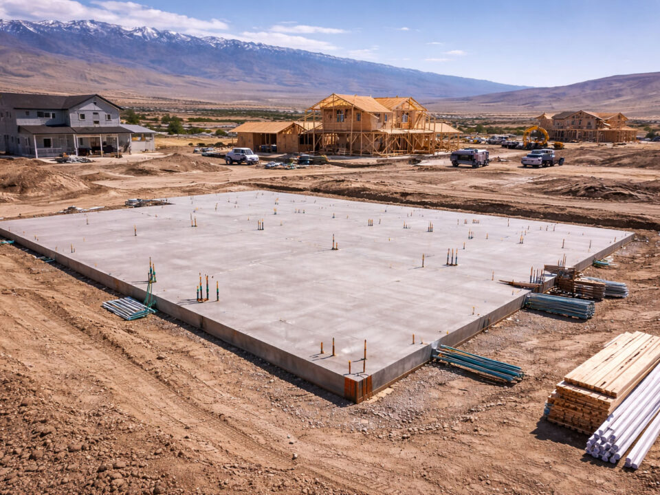new home construction foundation