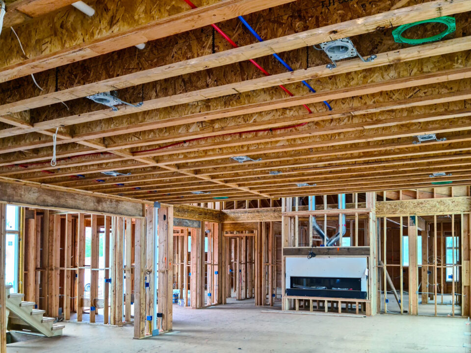 new home construction dry framing