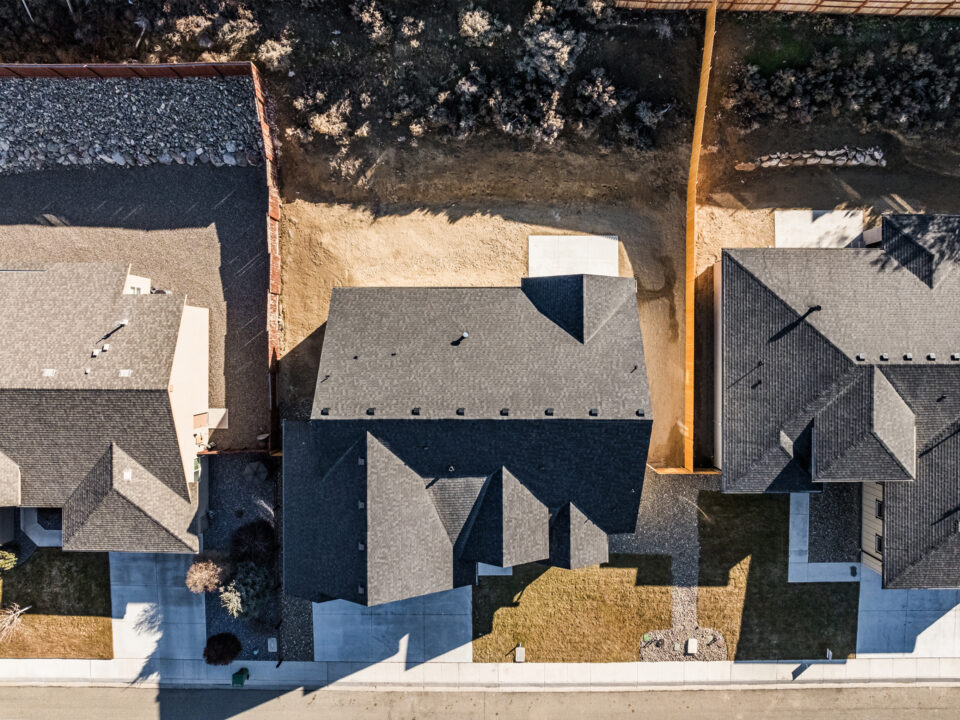 Overhead shot of new home construction Nevada Braemar